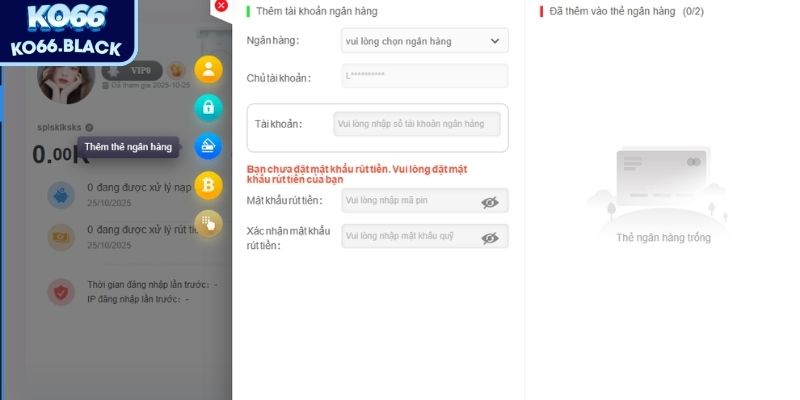 Nạp tiền KO66 — Chìa khóa mở cánh cửa giải trí đậm chất VIP 1 Tổng quan về thông tin nạp tiền KO66