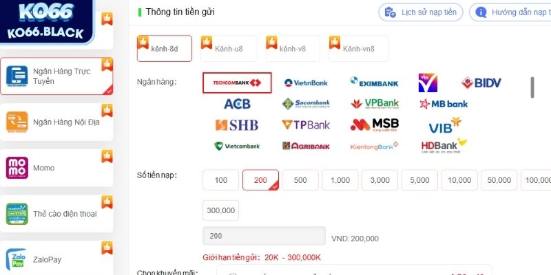 Nạp tiền KO66 — Chìa khóa mở cánh cửa giải trí đậm chất VIP 3 Ưu tiên sử dụng phương thức nạp chính chủ